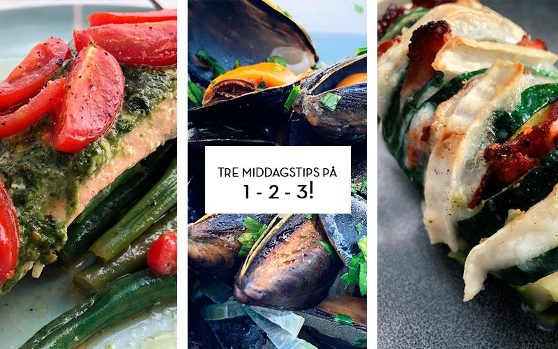 Tre middagstips på 1-2-3