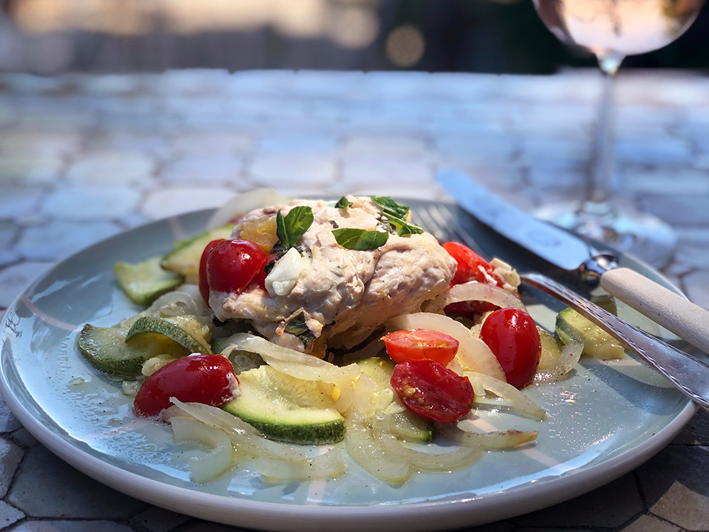 Caprese kylling – "alt i en pakke"