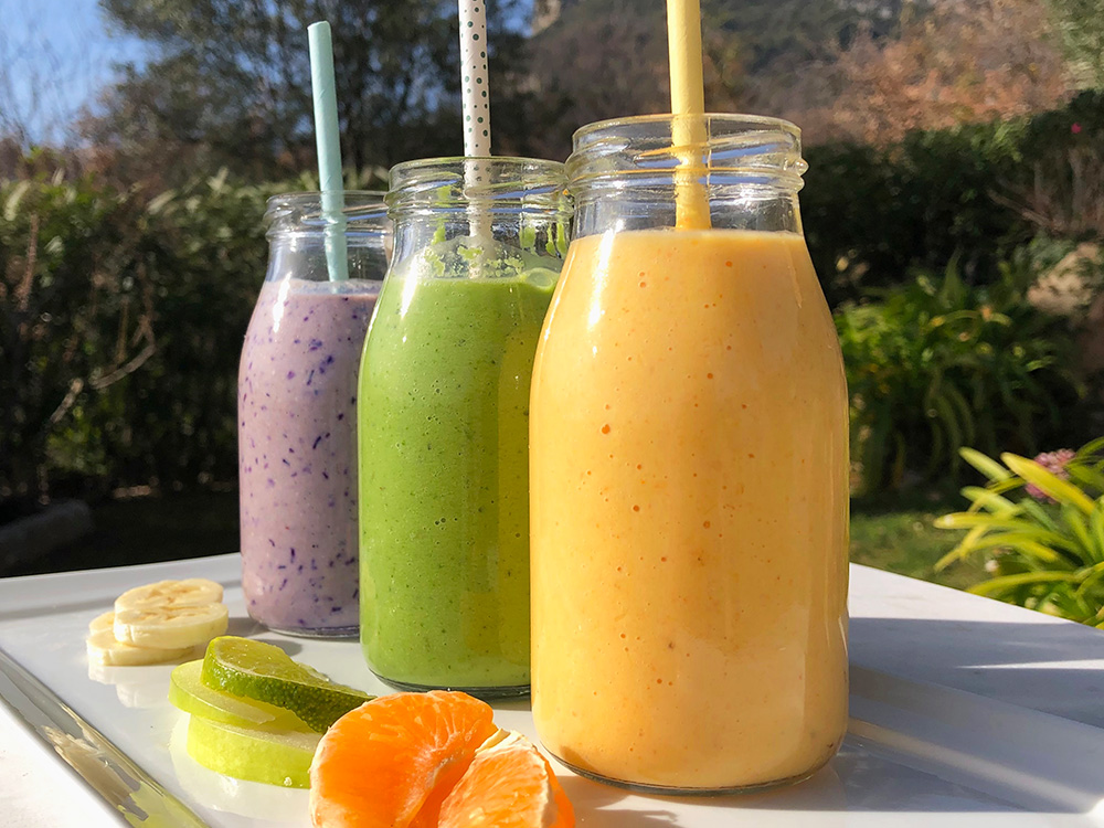 Smoothie i regnbuens farger