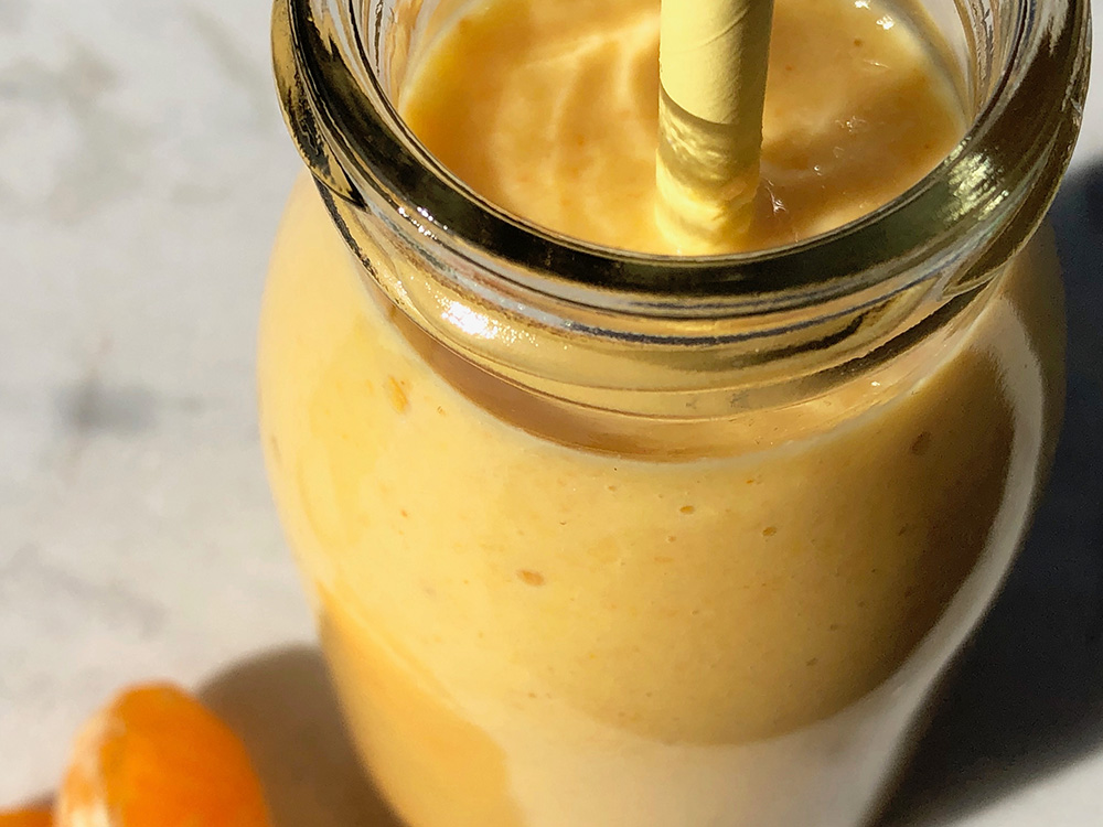 Smoothie i regnbuens farger