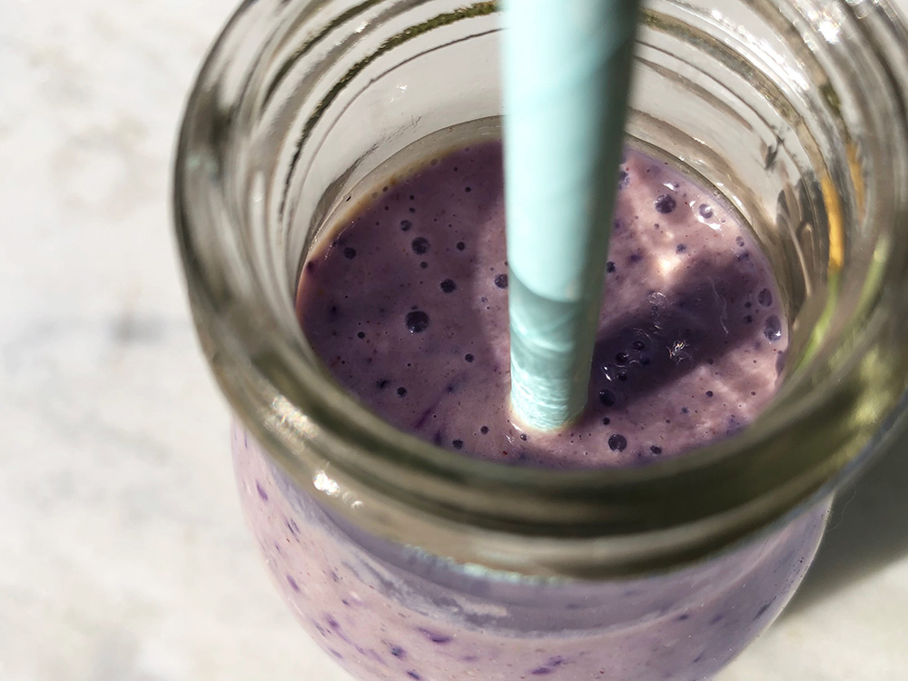 Smoothie i regnbuens farger