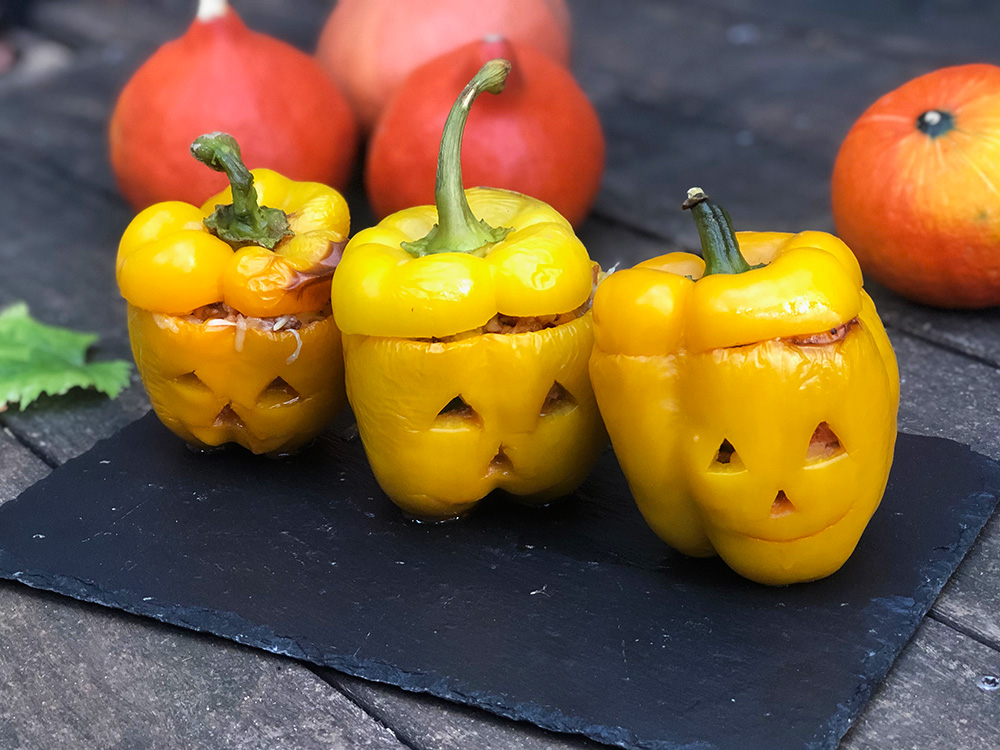 Barnas skremmende søte halloween paprika!