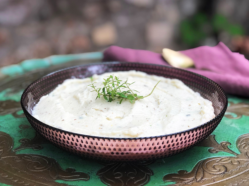 Fløyelsmyk blomkålpuré