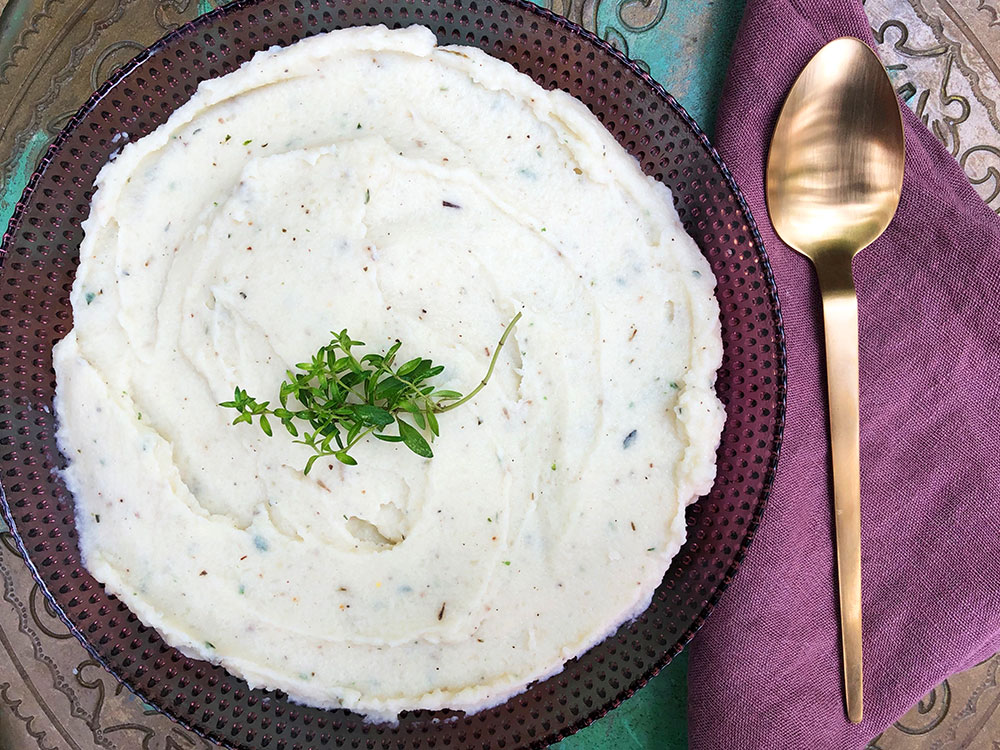 Fløyelsmyk blomkålpuré