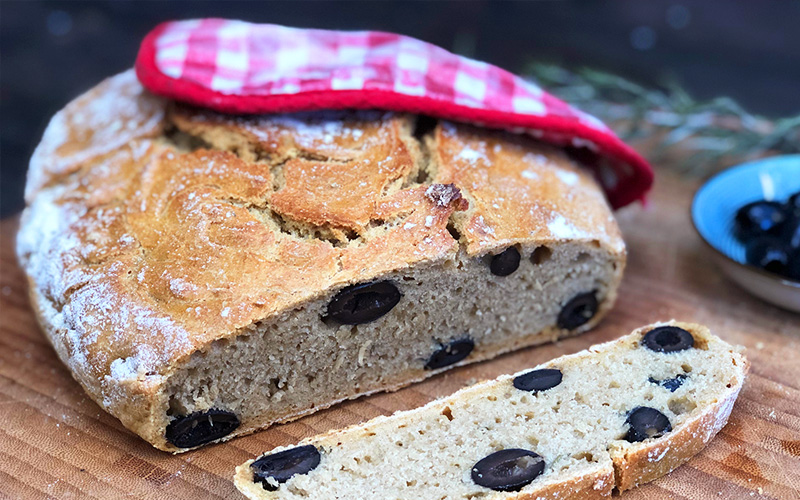 Grytebrød med rosmarin og oliven