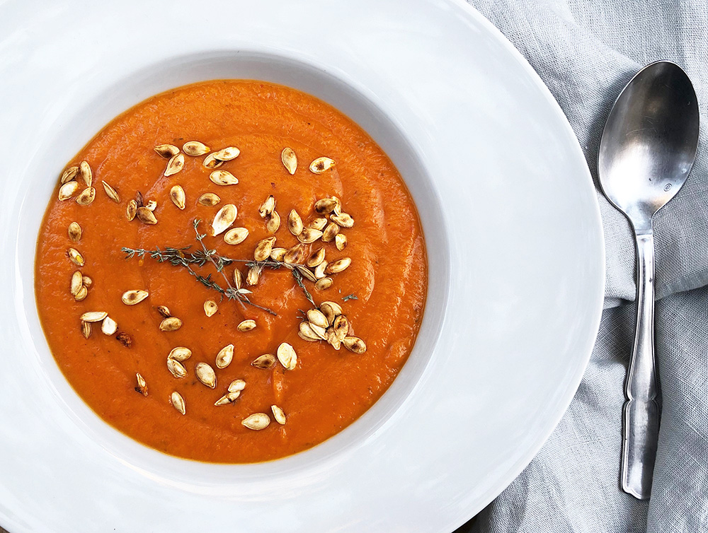 Grønnsakssuppe i høstens farger!