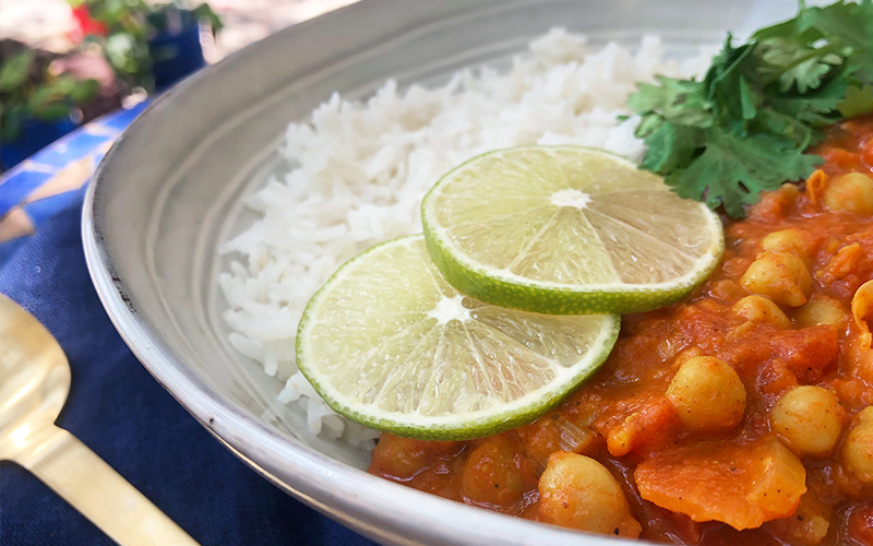 Tikka masala med kikerter (vegetar)