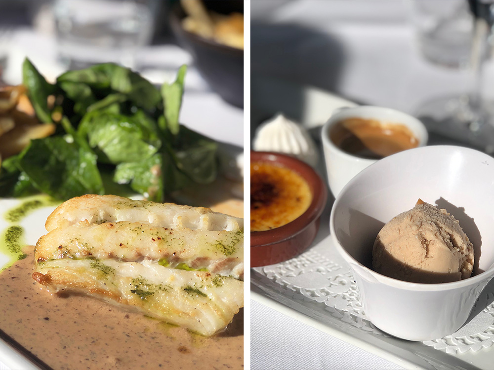 En helt typisk lunsj på Le Paradis Marin