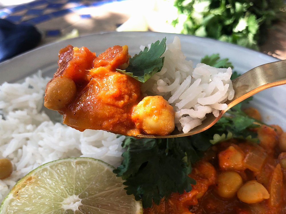 Tikka masala med kikerter (vegetar)