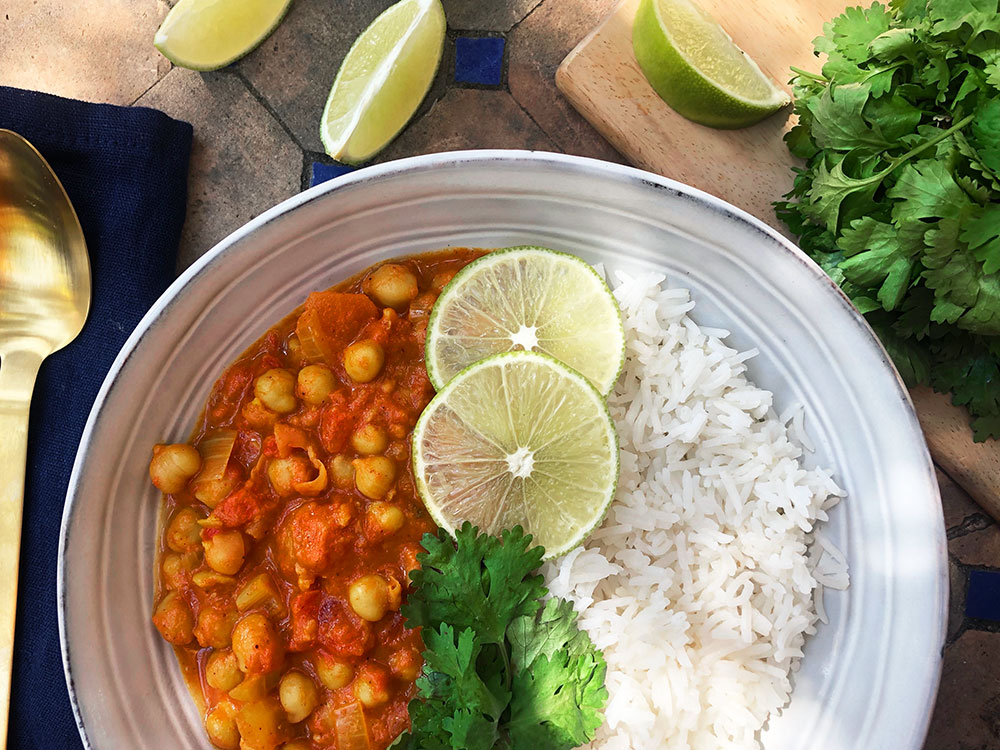 Tikka masala med kikerter (vegetar)