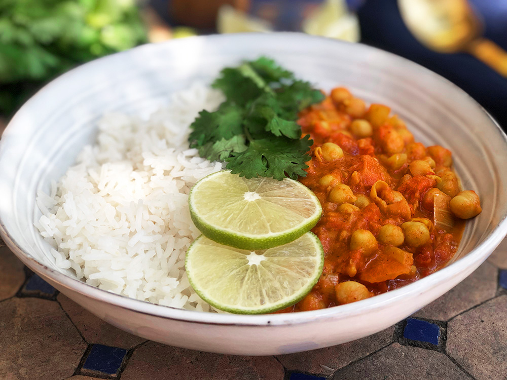 Tikka masala med kikerter (vegetar)