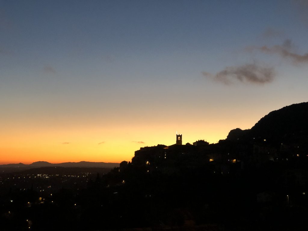 Saint Jeannet i solnedgang