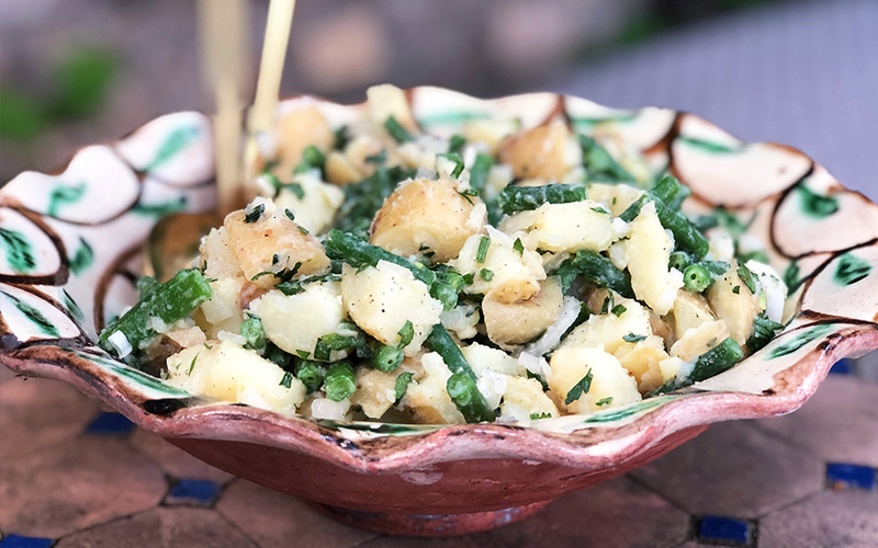 Rustikk potet- og bønnesalat