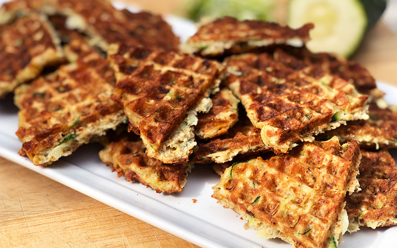 Cheesy squashvafler med parmesan