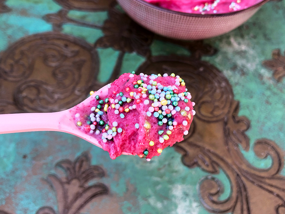 Nice cream med bringebær