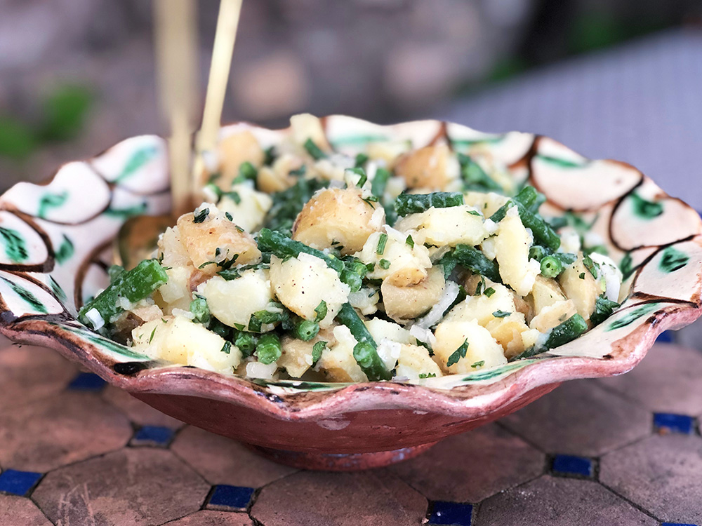 Rustikk potet- og bønnesalat
