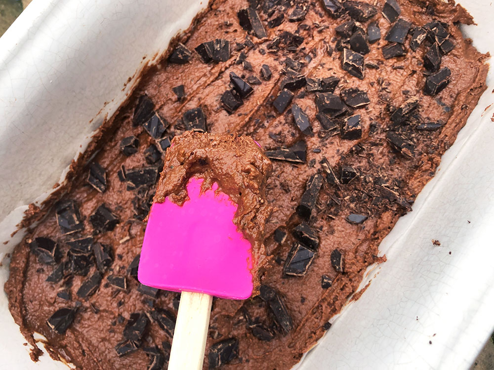 Kladdete squashbrownie