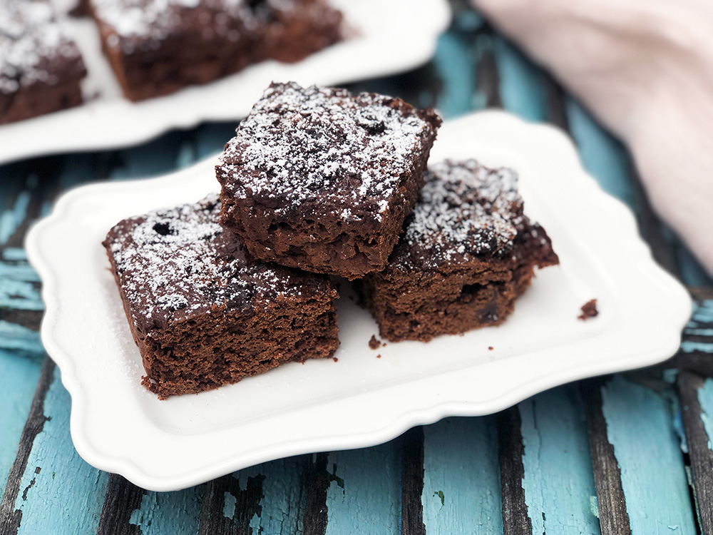 Kladdete squashbrownie