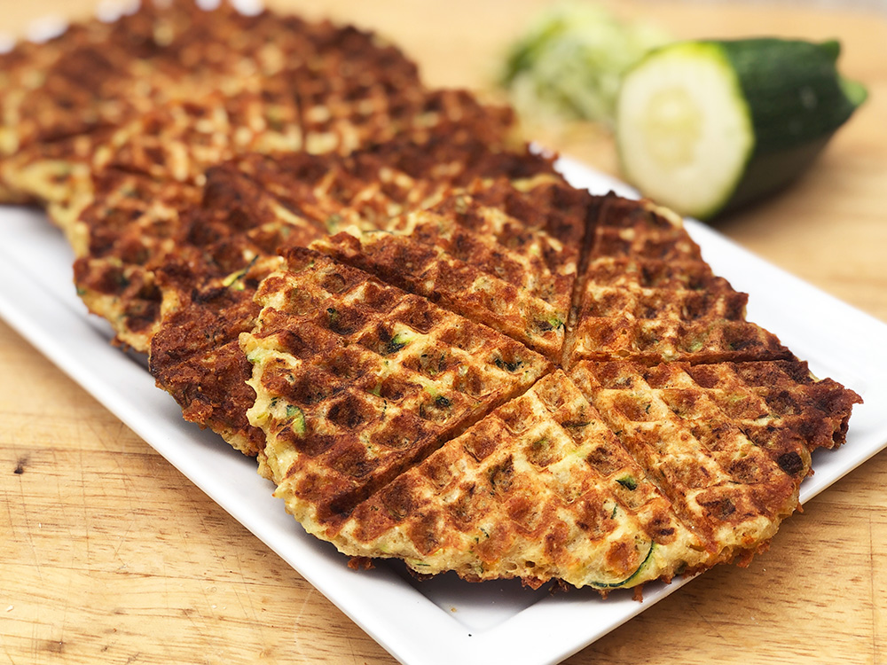 Cheesy squashvafler med parmesan