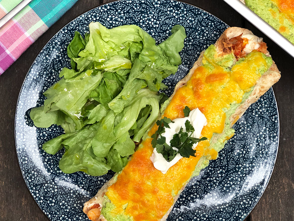 Enestående kyllingenchiladas med enkel ostesaus