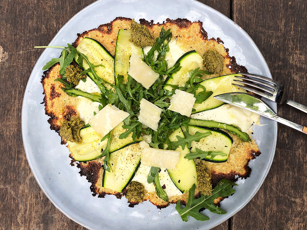 Vårlig vegetarpizza