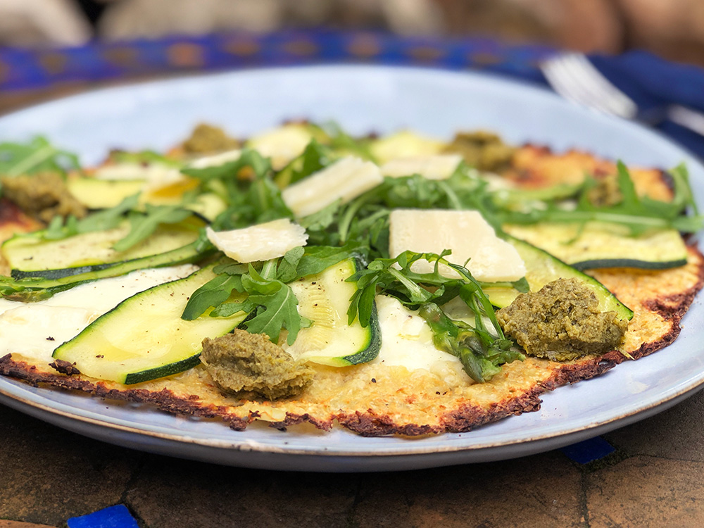 Vårlig vegetarpizza