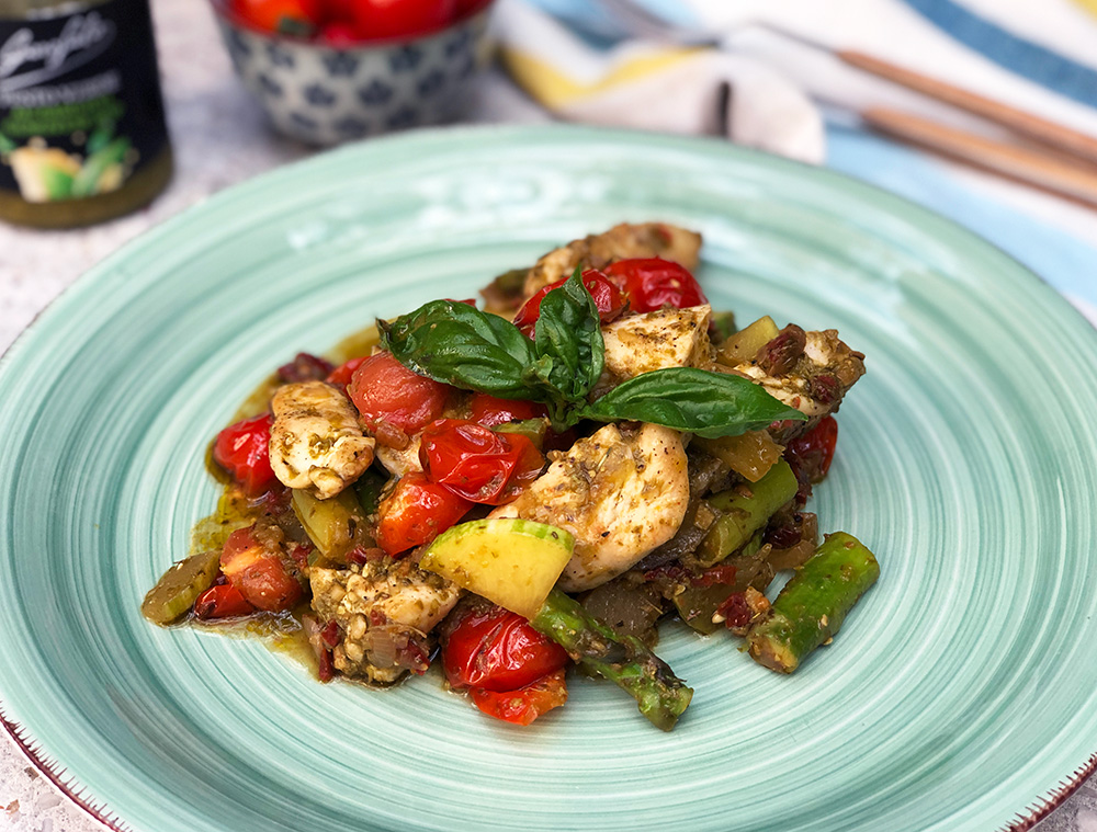 Kyllinggryte med grønnsaker fra Middelhavet