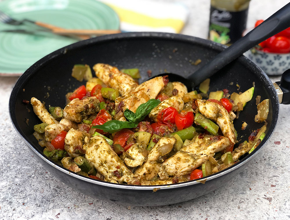 Kyllinggryte med grønnsaker fra Middelhavet