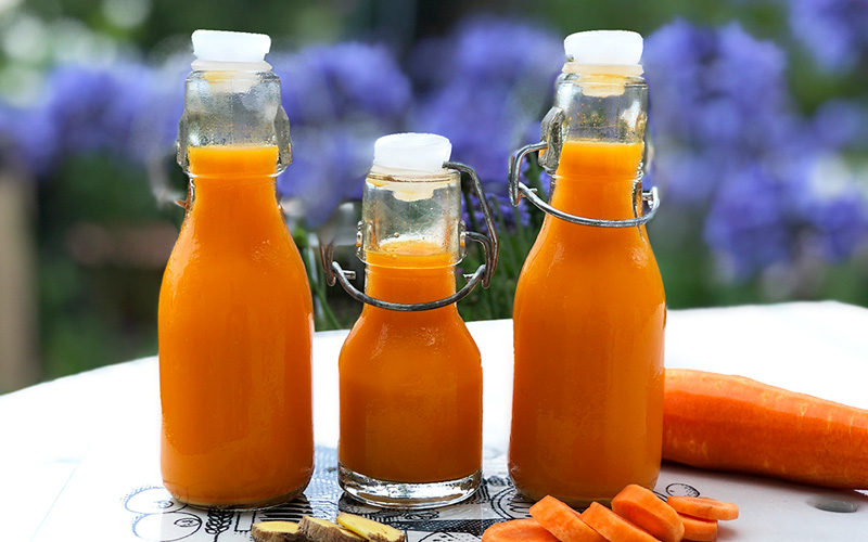 Sunnhetshot med sitron, gulrot og ingefær