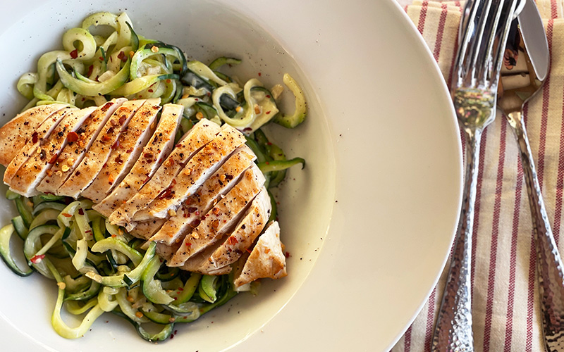 Squashghetti kylling alfredo