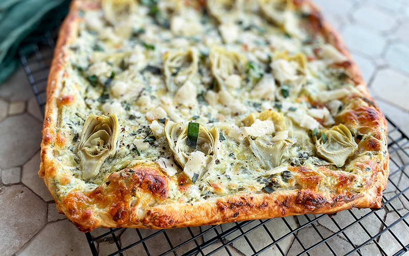 Artisjokkpai - terte med artisjokk