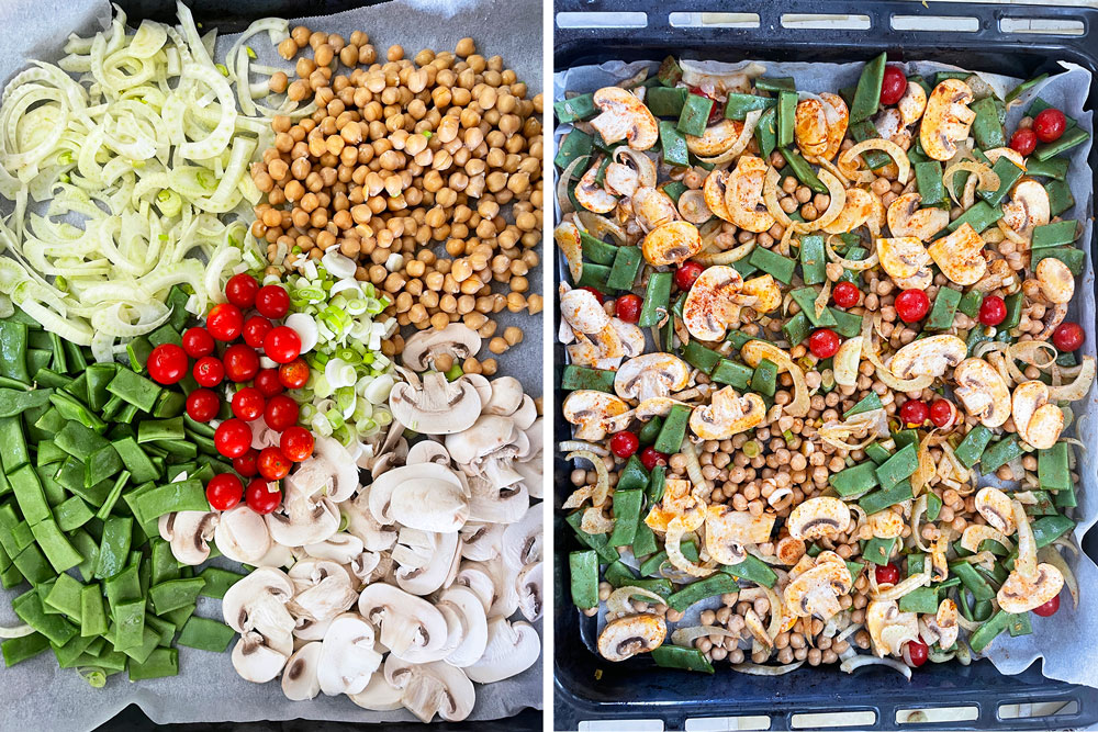 Vegetartaco med ristede grønnsaker