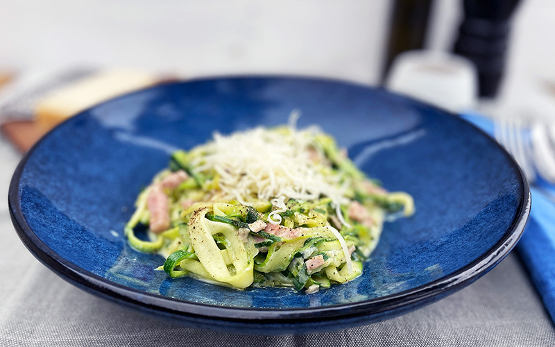 Squashghetti carbonara