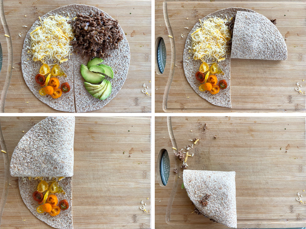 Bifftortilla med salsa