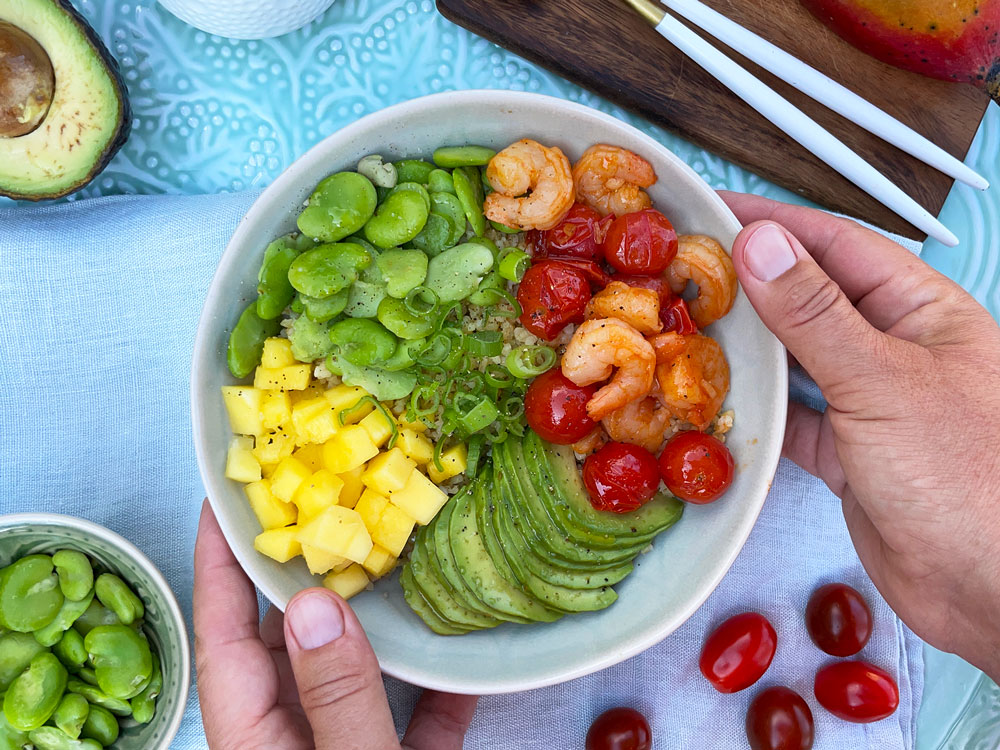 Middagsbolle med spicy tigerreker