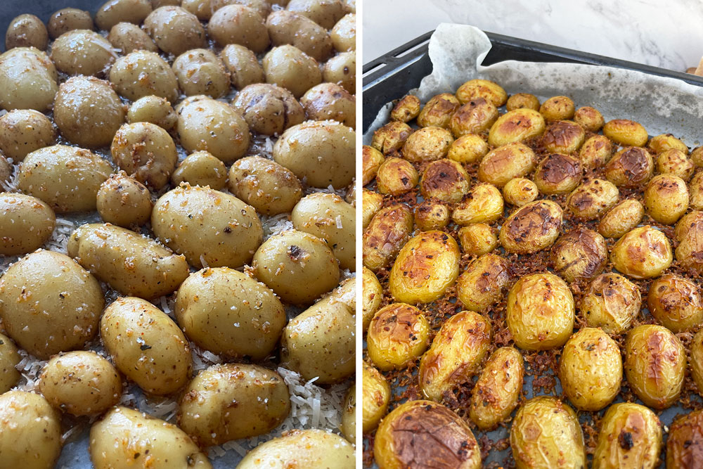 Parmesangratinerte poteter