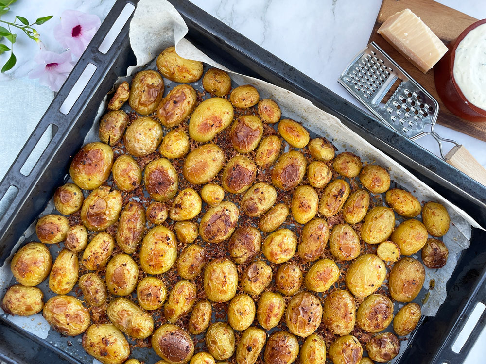 Parmesangratinerte poteter