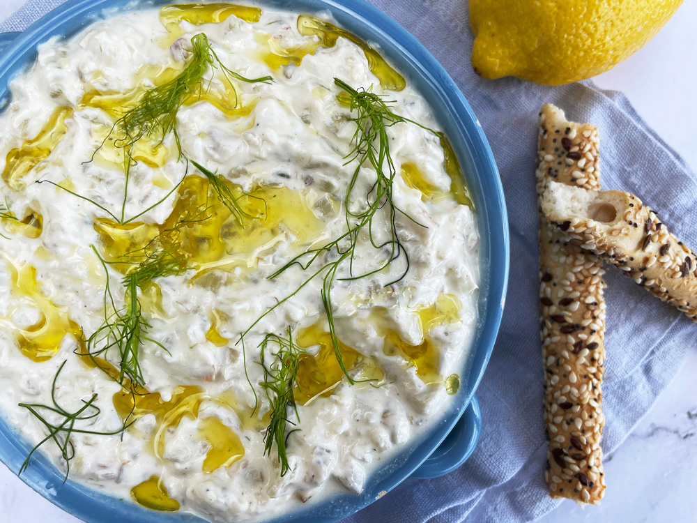 Dipp med bakt fennikel