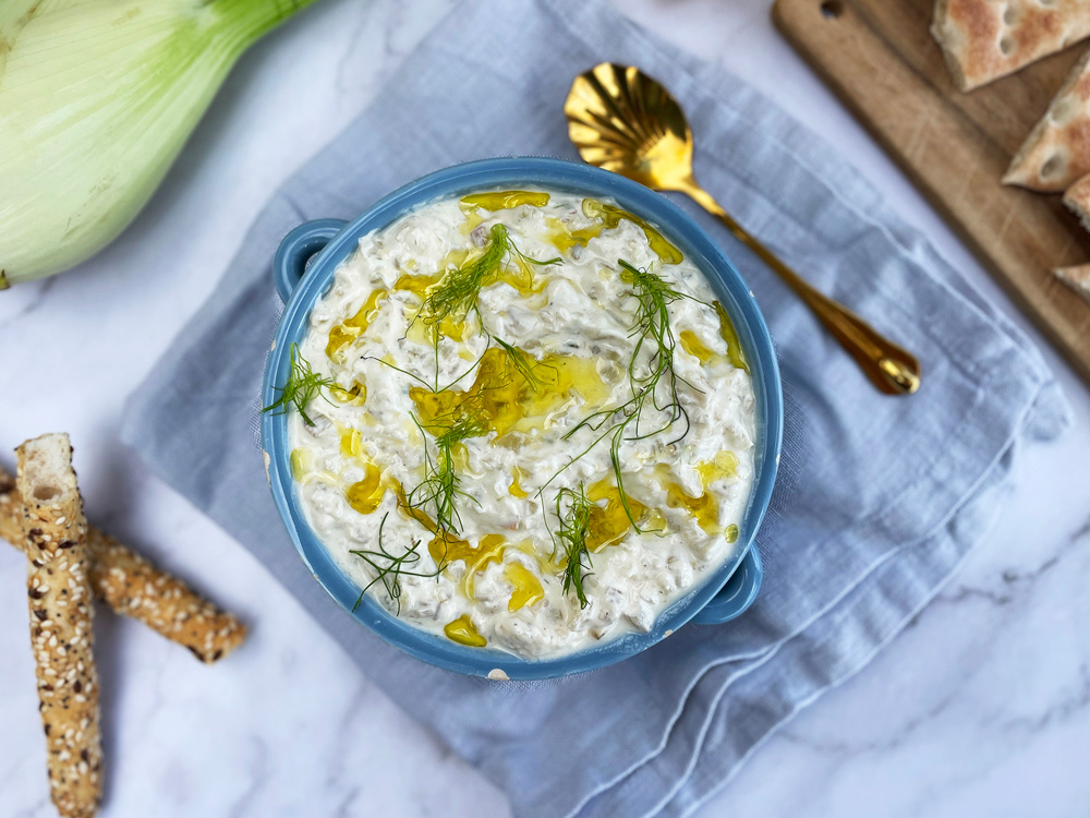 Dipp med bakt fennikel