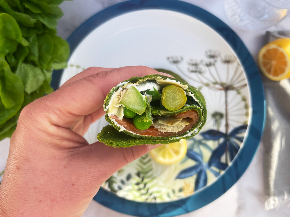 Grønne og proteinrike linsewraps