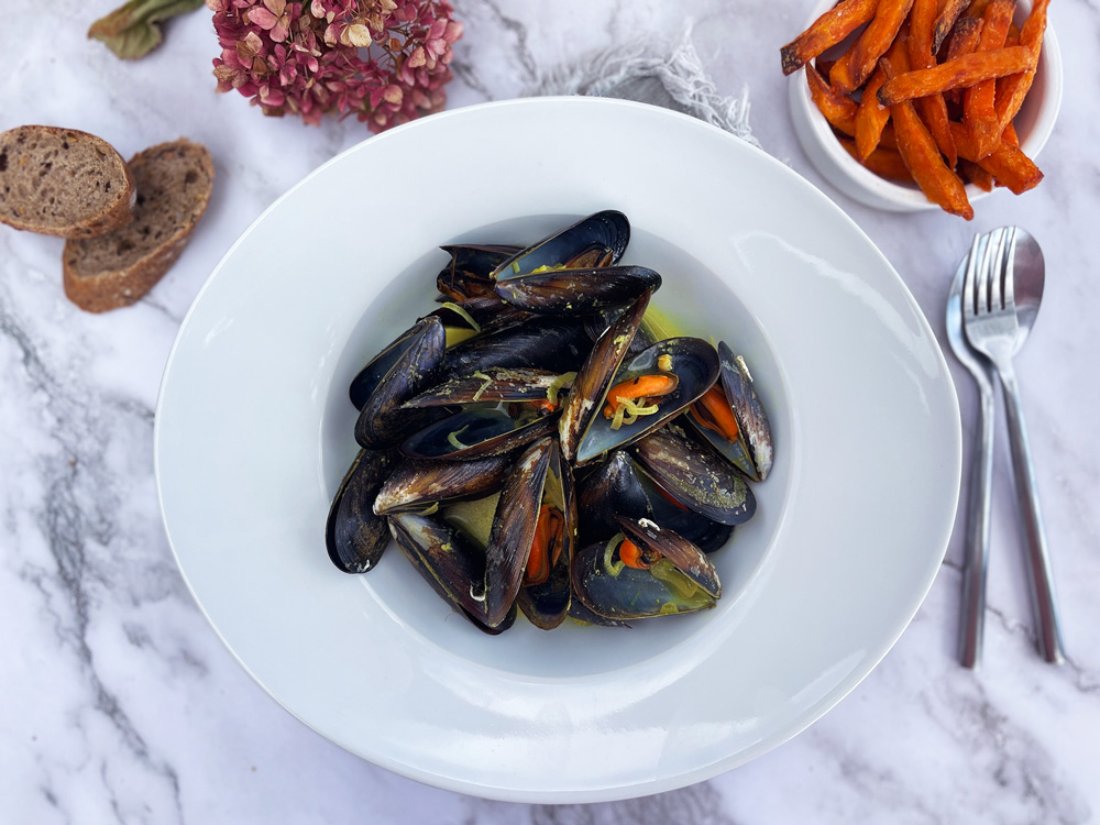 Moules au curry